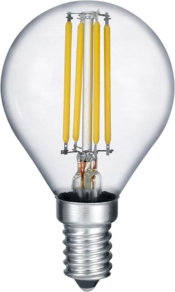 E14 Filament LED, 4,5 Watt, 470 Lumen, warmweiß, Ø4,5cm, 3 Stufen Dimmer Bild 1