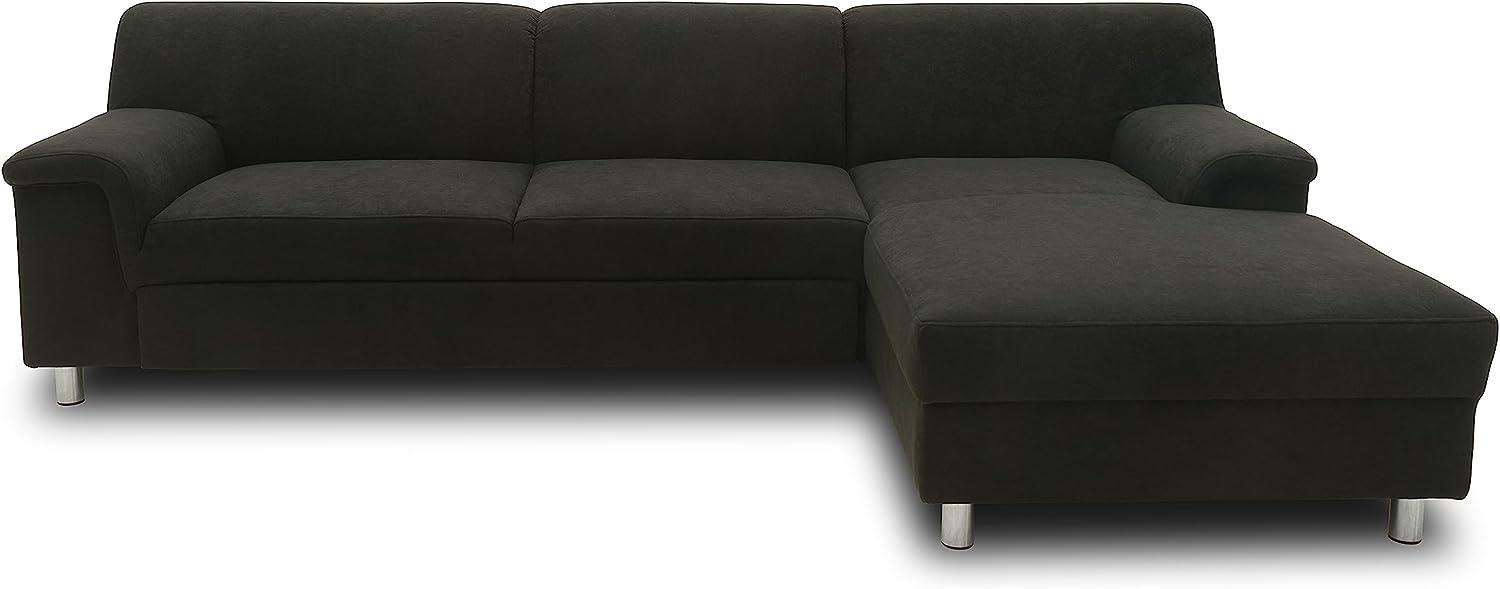 DOMO. collection Jamie Ecksofa, Sofa in L-Form, Couch Polsterecke, Moderne Eckcouch, anthrazit, 251x150x72 cm Bild 1