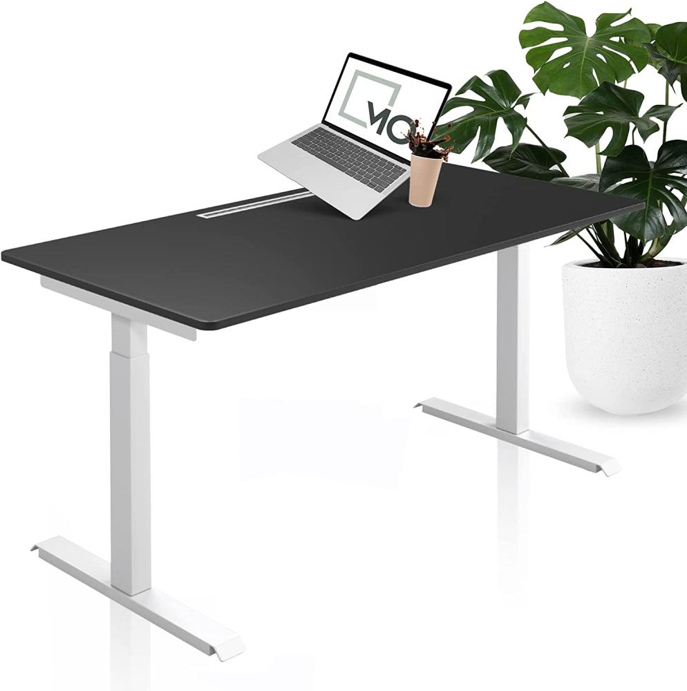 Der Gamer - Elektrisch höhenverstellbarer Schreibtisch (MO Five & 180 x 80 cm Tischplatte Schwarz) Bild 1