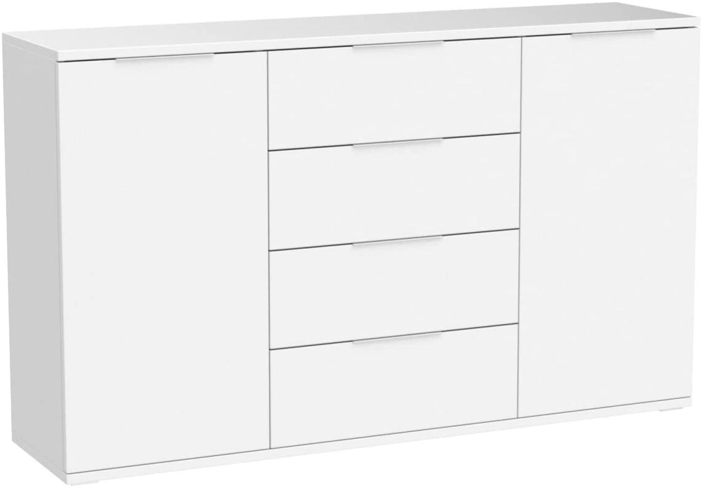 Capri Schlafzimmer Kommode in Weiß - modernes & ausdrucksstarkes Softclose Sideboard für Ihr Schlafzimmer - 150 x 90 x 38 cm (B/H/T) Bild 1