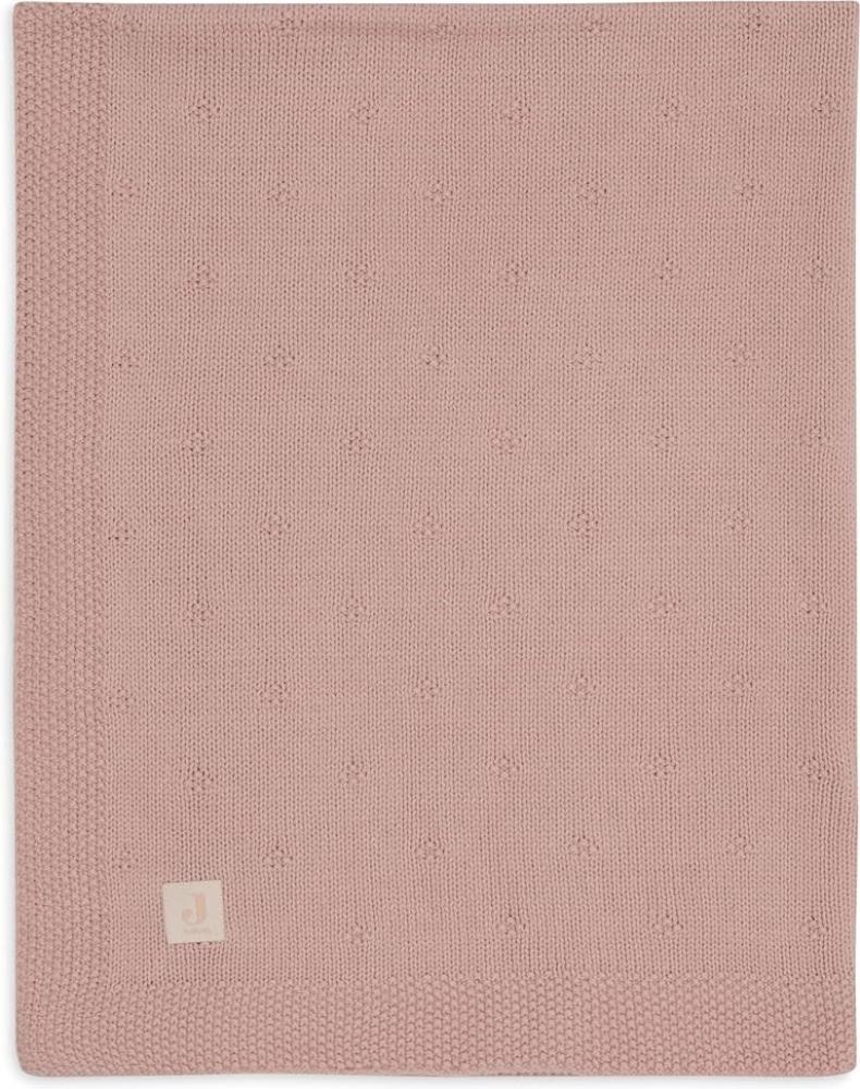 Jollein Babydecke Cosy Knit, Wild Rose - 75x100cm - 60% Baumwolle, 40% Acryl - Für Babywiege - 1.0 TOG - OEKO-TEX Zertifiziert - Strickmuster Bild 1