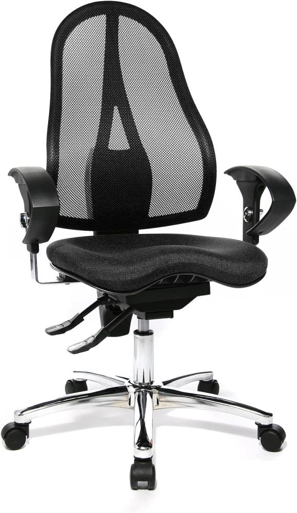 Topstar ST19UG22 Sitness 15, ergonomischer Bürostuhl, Schreibtischstuhl, inkl. höhenverstellbare Armlehnen, Bezugsstoff anthrazit Bild 1