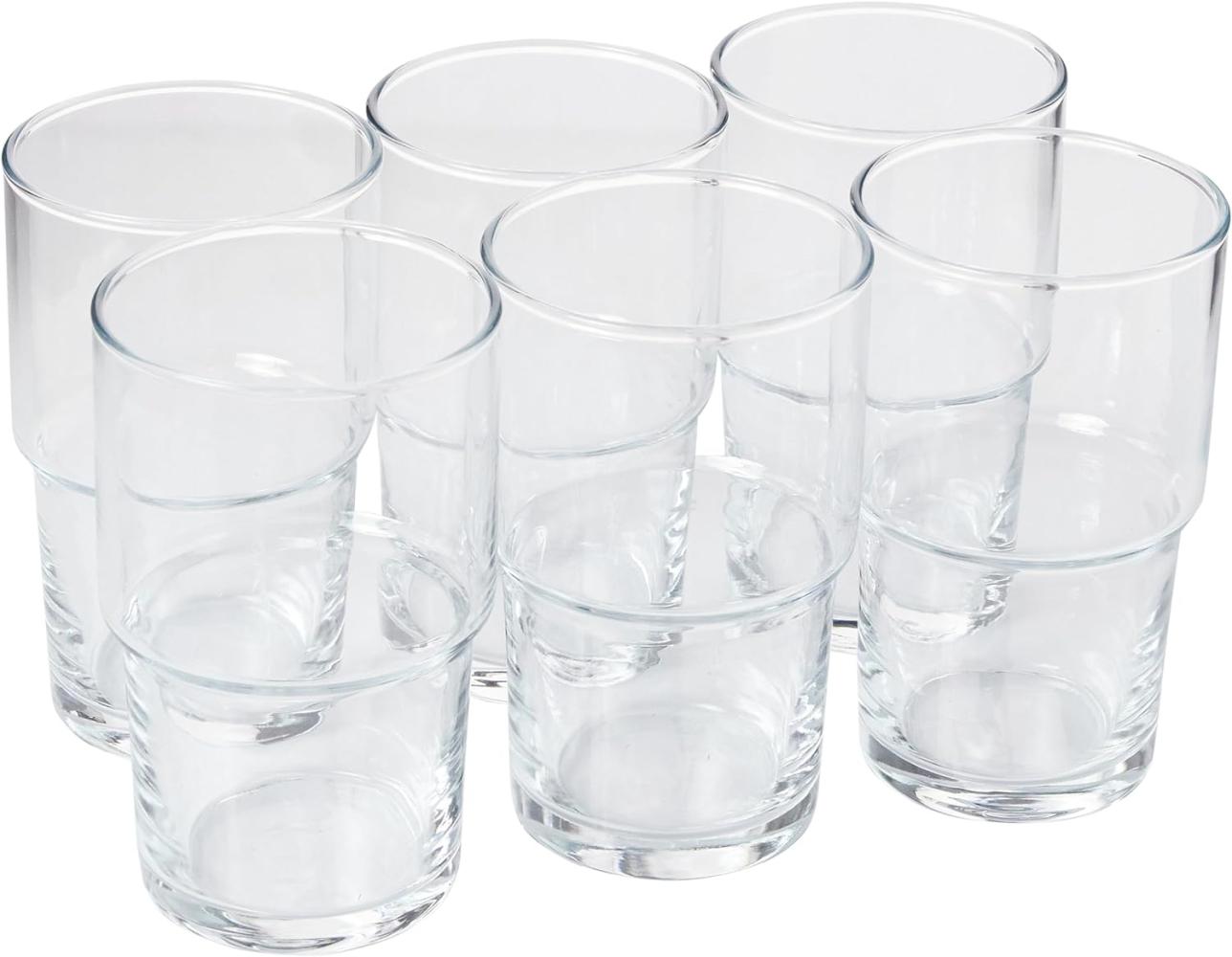 Pasabahce Hill Saftglas 6er 440cc Gläser-Set Trinkglas stapelbar Bild 1