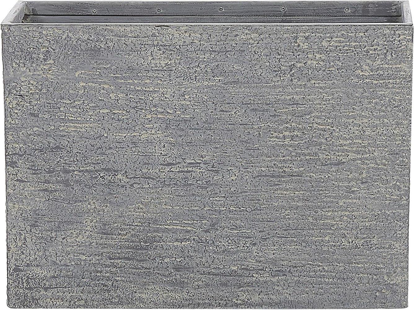Blumentopf grau rechteckig 29 x 70 x 50 cm EDESSA Bild 1
