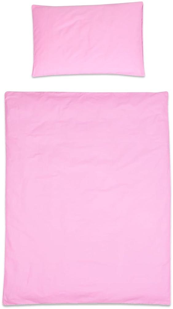 Baby Comfort 2-teiliges Baby Kinder Bettbezug 150 x 120 cm mit Kopfkissenbezug - Rosa Bild 1