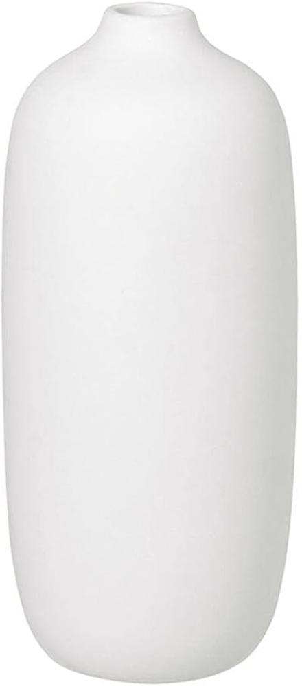 Blomus Vase Ceola, Dekovase, Blumenvase, Keramik, White, H 18 cm, D 8 cm, 66167 Bild 1