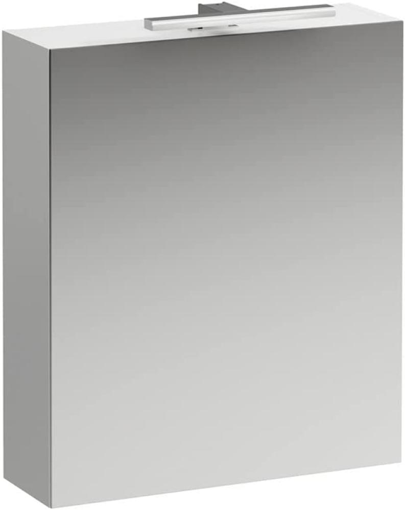 Laufen Base Spiegelschrank 600 mm, 1 Tür, LED- Licht Element, Scharnier rechts, Farbe: Weiß glänzend - H4027521102611 Bild 1