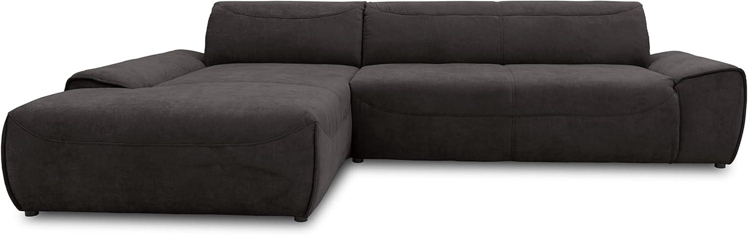 DOMO. Collection Florencia Ecksofa, L-Form, Eckcouch, Sofa, Couch, Polstermöbel, Espresso, 195 x 306 cm Bild 1