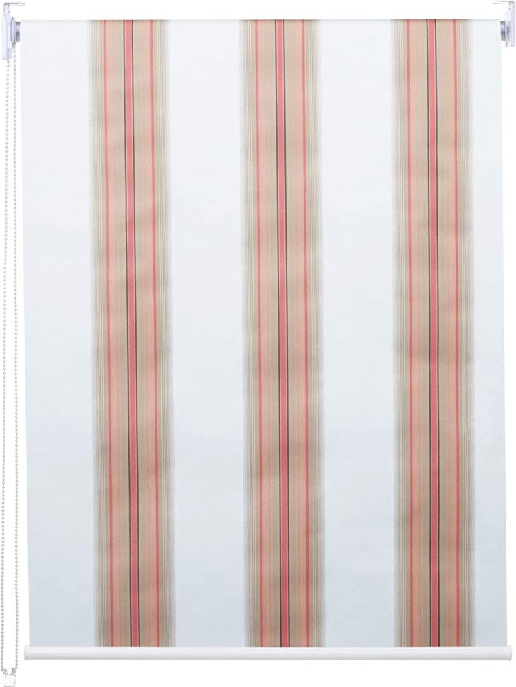 Rollo HWC-D52, Fensterrollo Seitenzugrollo Jalousie, 50x160cm Sonnenschutz Verdunkelung blickdicht ~ weiß/rot/beige Bild 1