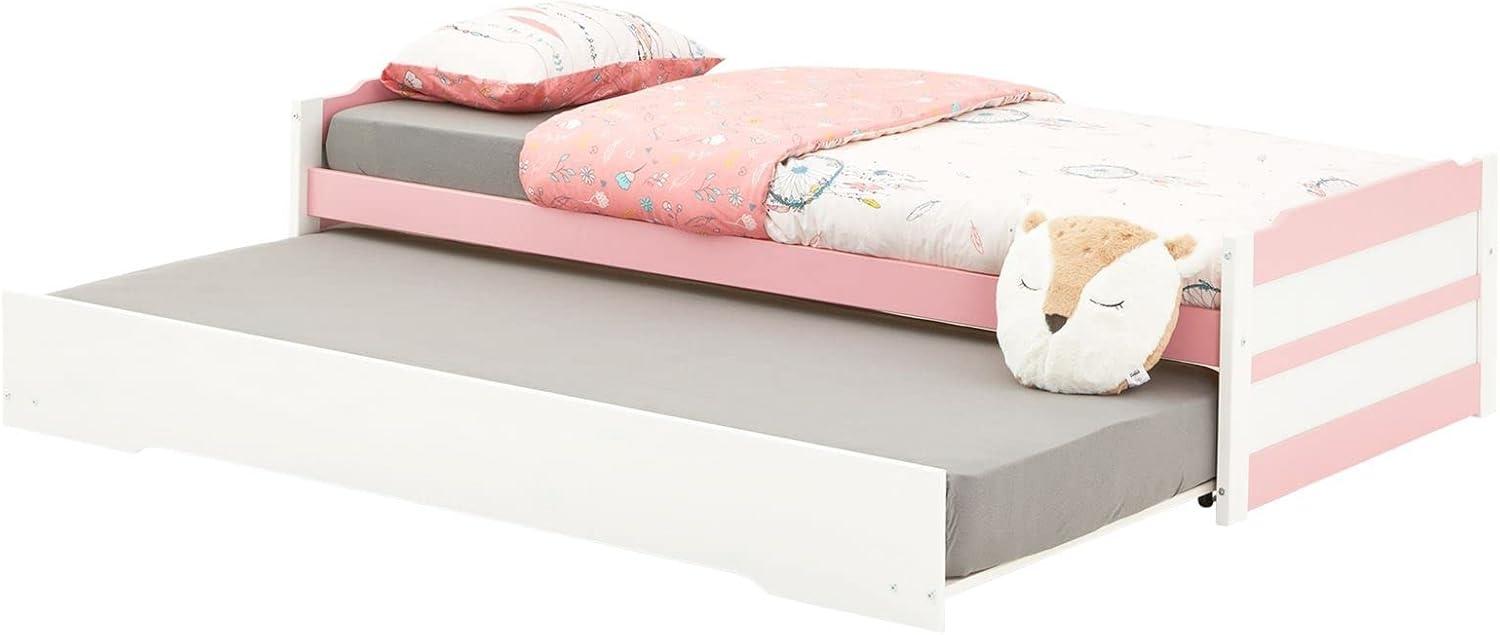 IDIMEX Funktionsbett LORENA, Tandembett Schubladenbett Bett Jugendbett Kinderbett 190 x 90 cm weiß Bild 1