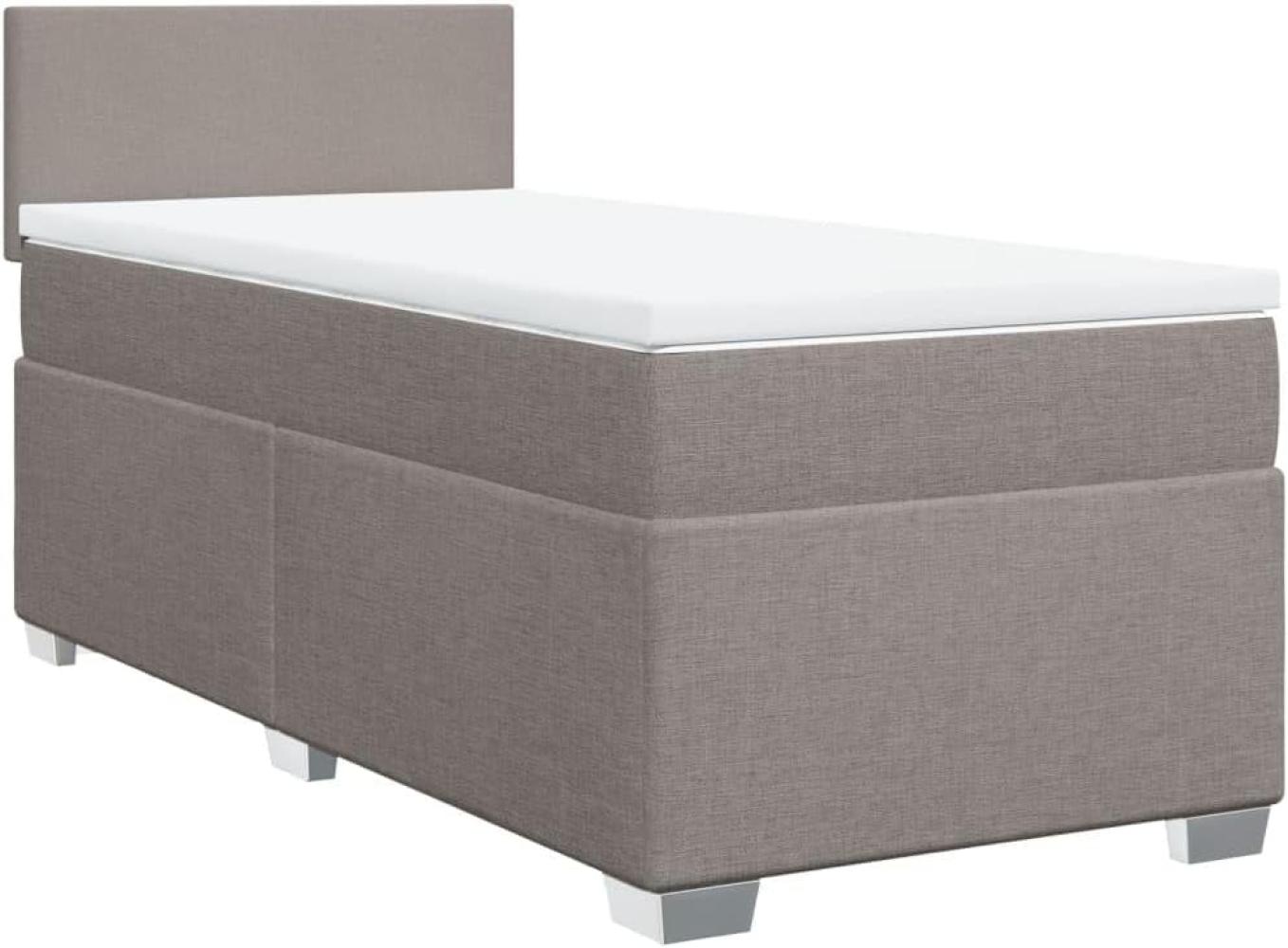 Boxspringbett mit Matratze Taupe 90x190 cm Stoff 3288040 Bild 1