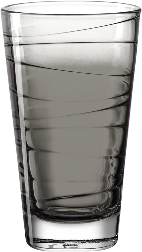 Leonardo Trinkglas Vario Struttura, Becher, Wasserglas, Kalk-Natron Glas, anthrazit, 280 ml, 026830 Bild 1