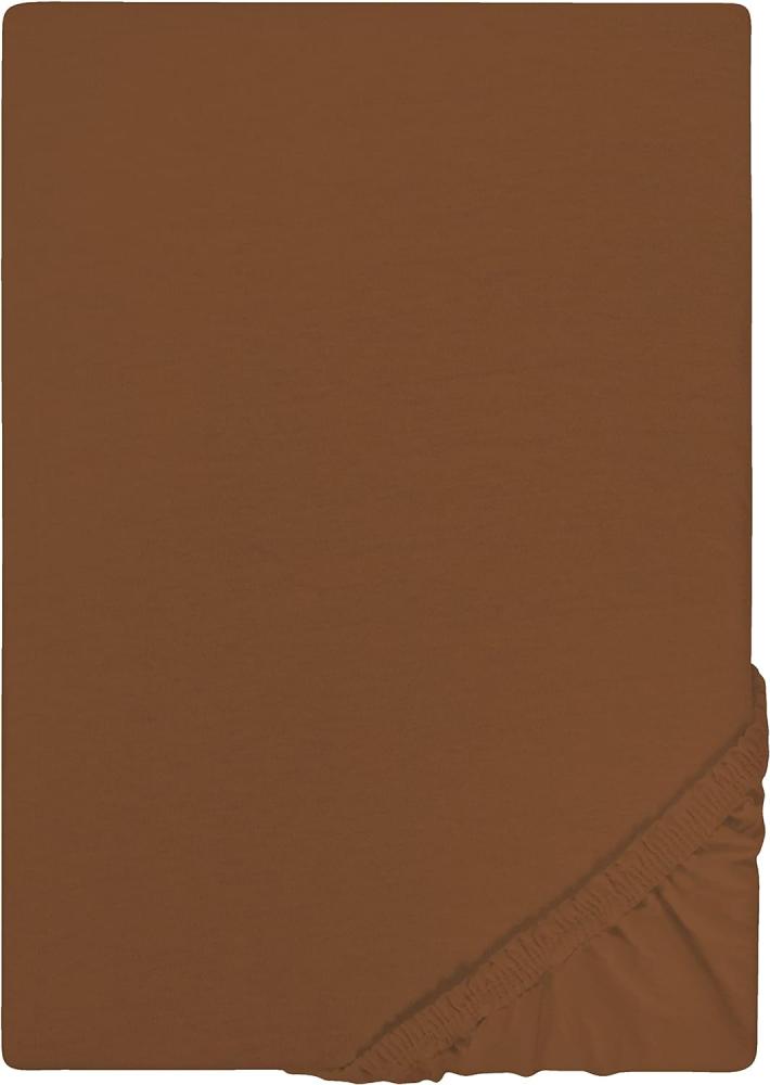 biberna Jersey-Spannbetttuch 0077155 Chocolate 1x 180x200 cm - 200x200 cm Bild 1