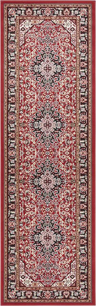 Orientalischer Kurzflor Teppich Skazar Isfahan Rot - 80x250x0,9cm Bild 1