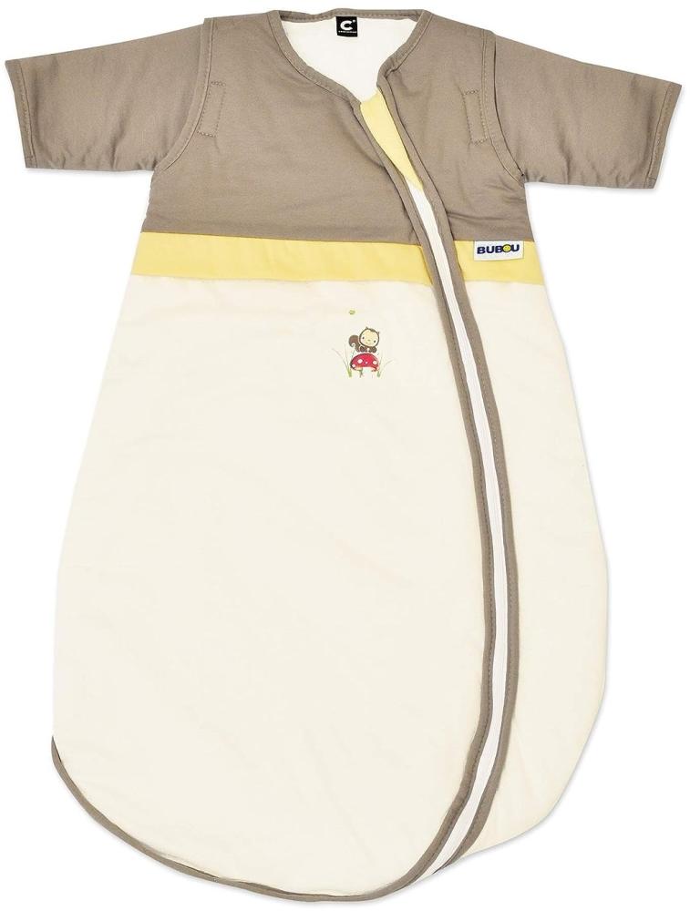 Gesslein Bubou Design 074: Temperaturregulierender Ganzjahreschlafsack/Schlafsack für Babys/Kinder, Größe 110, Natur mit einem Schaf Bild 1