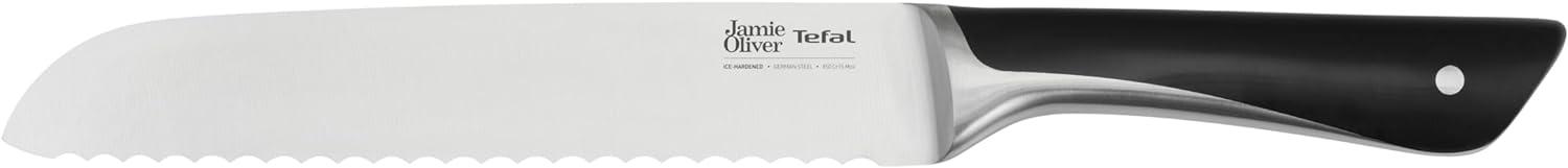 Jamie Oliver by Tefal K26703 Brotmesser 20 cm | hohe Schneideleistung | unverwechselbares Design | widerstandsfähige und langlebige Klingen | Edelstahl/Schwarz Bild 1