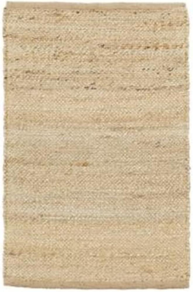 Teppich Hempi in Beige aus Baumwolle und Jute, 60 x 90 cm Bild 1