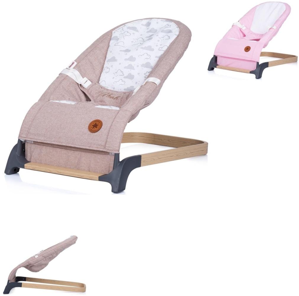 Chipolino Babywippe Noah Holzoptik Sicherheitsgurt ergonomisches Design bis 9 kg beige Bild 1