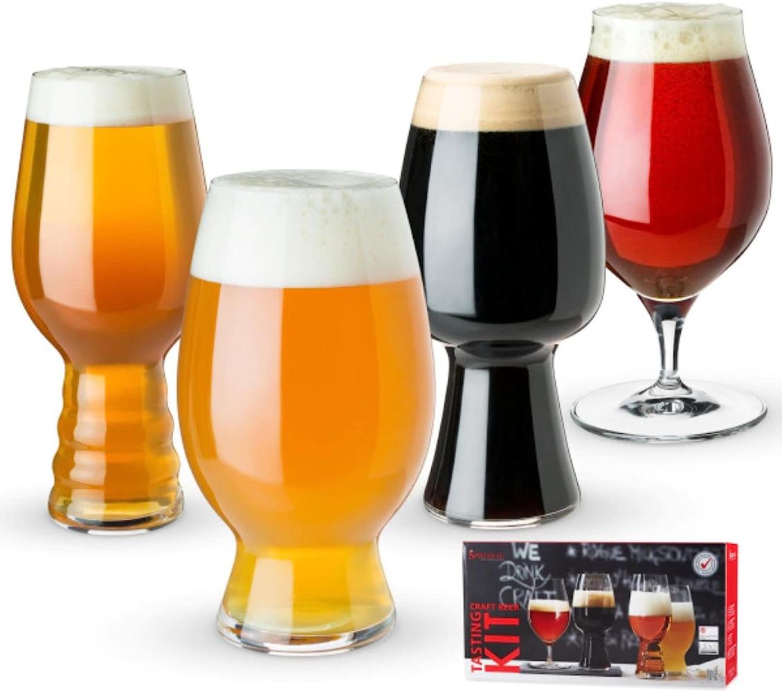 Spiegelau Craft Beer Glasses Tasting Kit, 4er Set, Bierglas, Verkostungsglas, Trinkglas, Kristallglas, 4991697 Bild 1