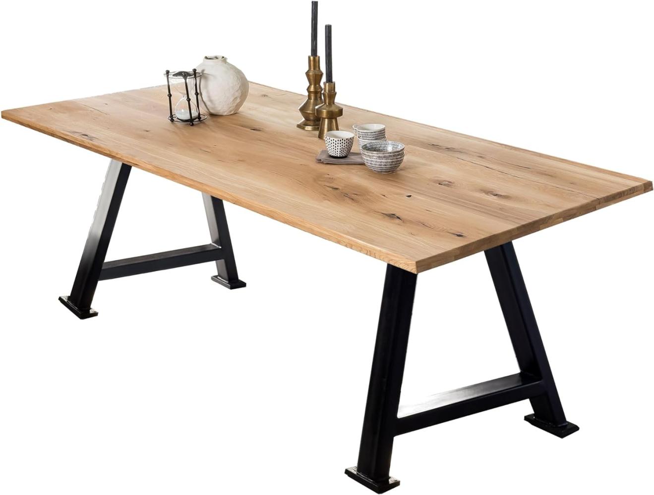 Tisch 240x100cm Wildeiche Metall Holztisch Esstisch Speisetisch Küchentisch Bild 1