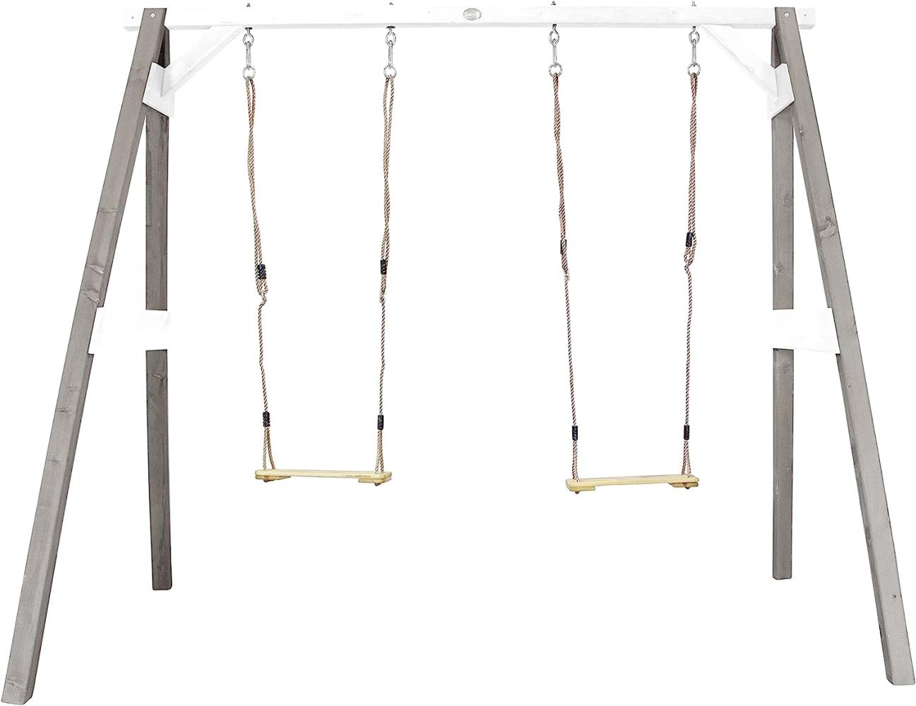 Wooden swing with Axi Seats gray playground Bild 1