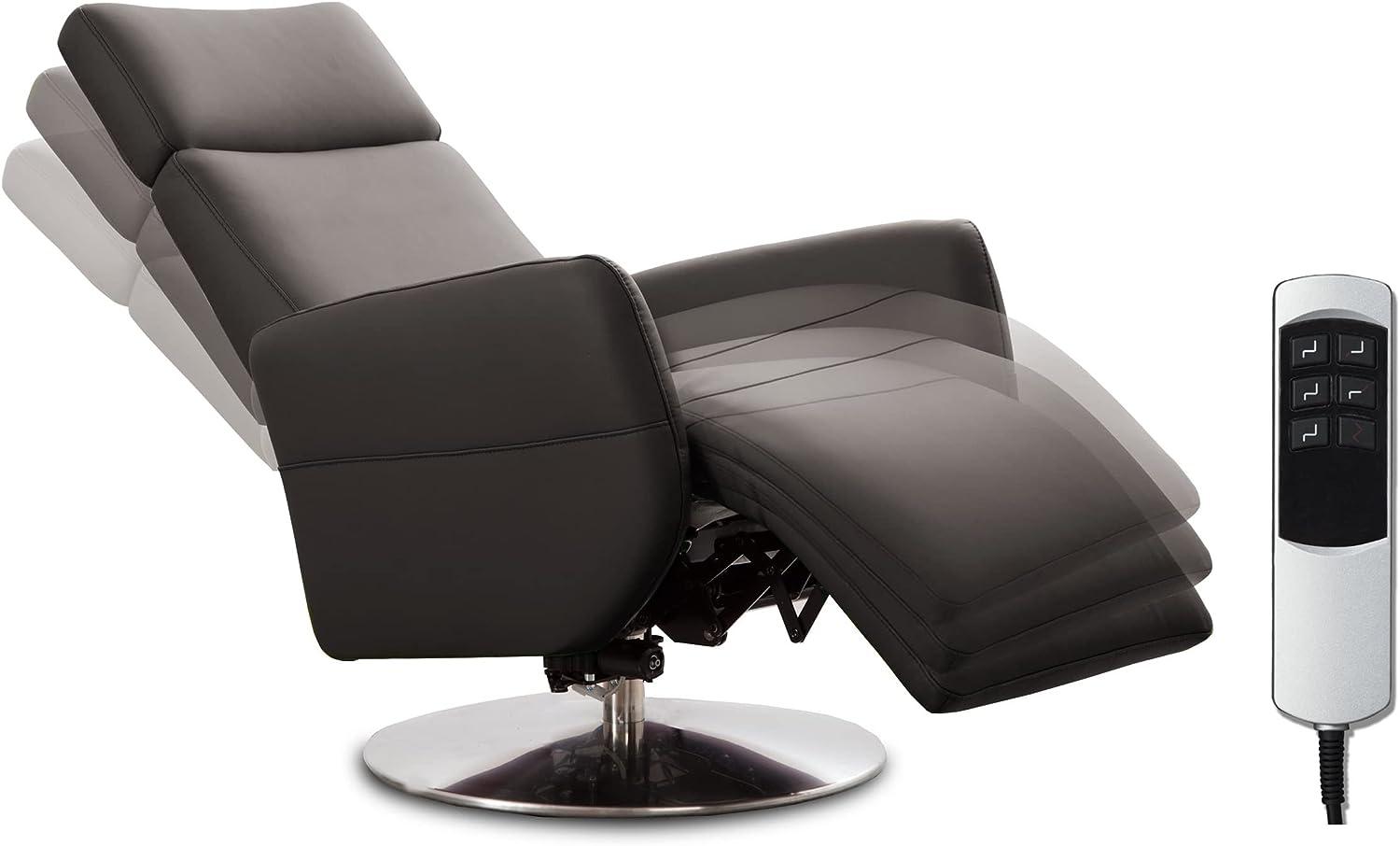 Cavadore TV-Sessel Cobra / Fernsehsessel mit 2 E-Motoren und Akku / Relaxfunktion, Liegefunktion / Ergonomie S / 71 x 108 x 82 / Echtleder Mokka Bild 1