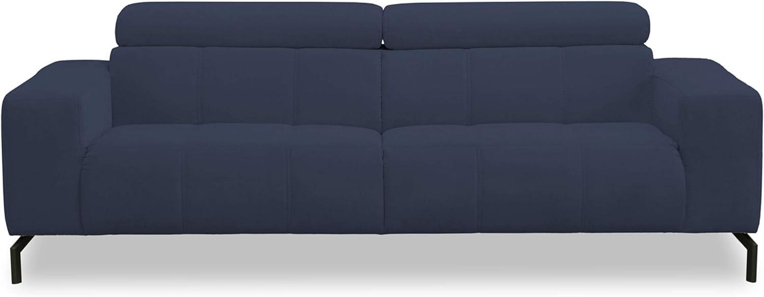 DOMO Collection Cunelli 2,5 Sitzer, Sofa mit Rückenfunktion, Garnitur mit Relaxfunktion, dunkelblau, 238x104x79 cm Bild 1