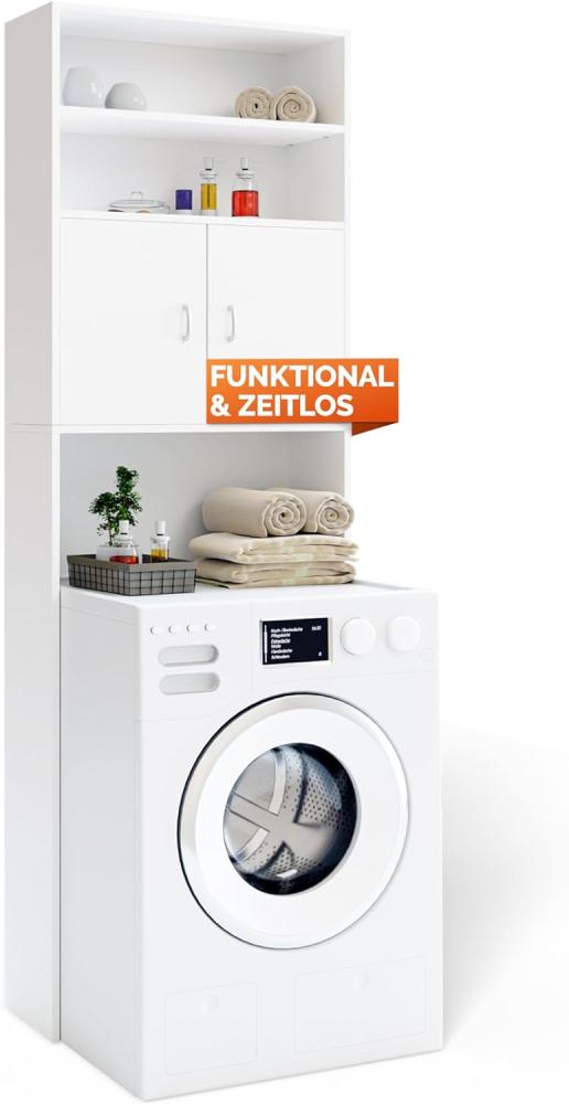CASARIA® Waschmaschinenschrank Weiß Bild 1
