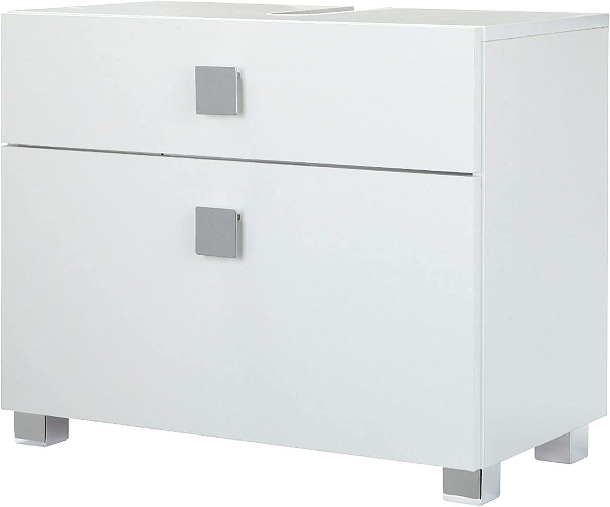 Schildmeyer 105841 Waschbeckenunterschrank, 65 x 53,5 x 32,5 cm, weiß Bild 1