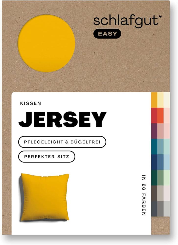 Schlafgut Kissenbezug EASY Jersey | Kissenbezug einzeln 80x80 cm | yellow-deep Bild 1