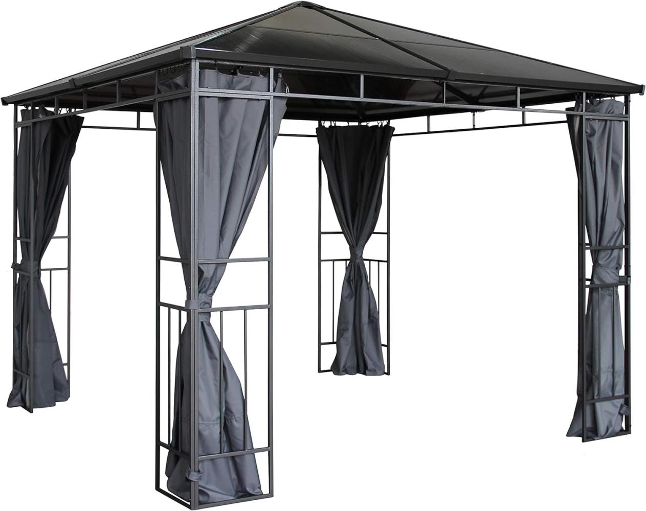 Grasekamp Hardtop Pavillon Limone 3x3m inkl. Seitenteile Doppelstegplatten Hohlkammer Polycarbonat Bild 1