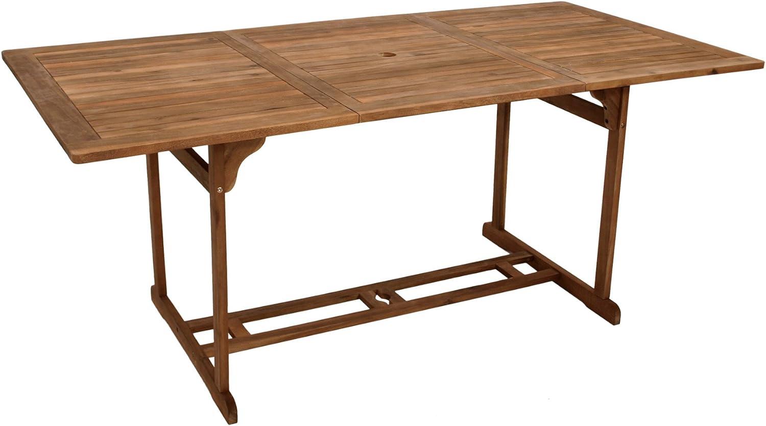 Holztisch KORFU rechteckig, 90x180cm, Akazie geölt Bild 1