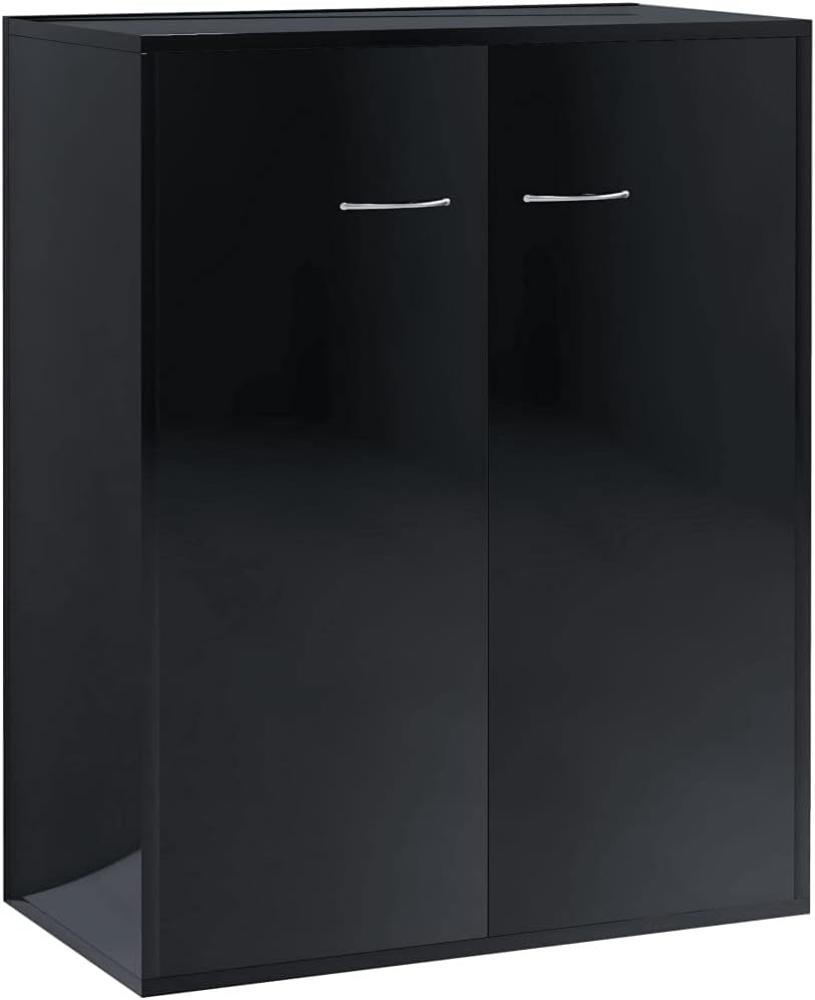 vidaXL Sideboard Hochglanz-Schwarz 60 x 30 x 75 cm Spanplatte [800736] Bild 1