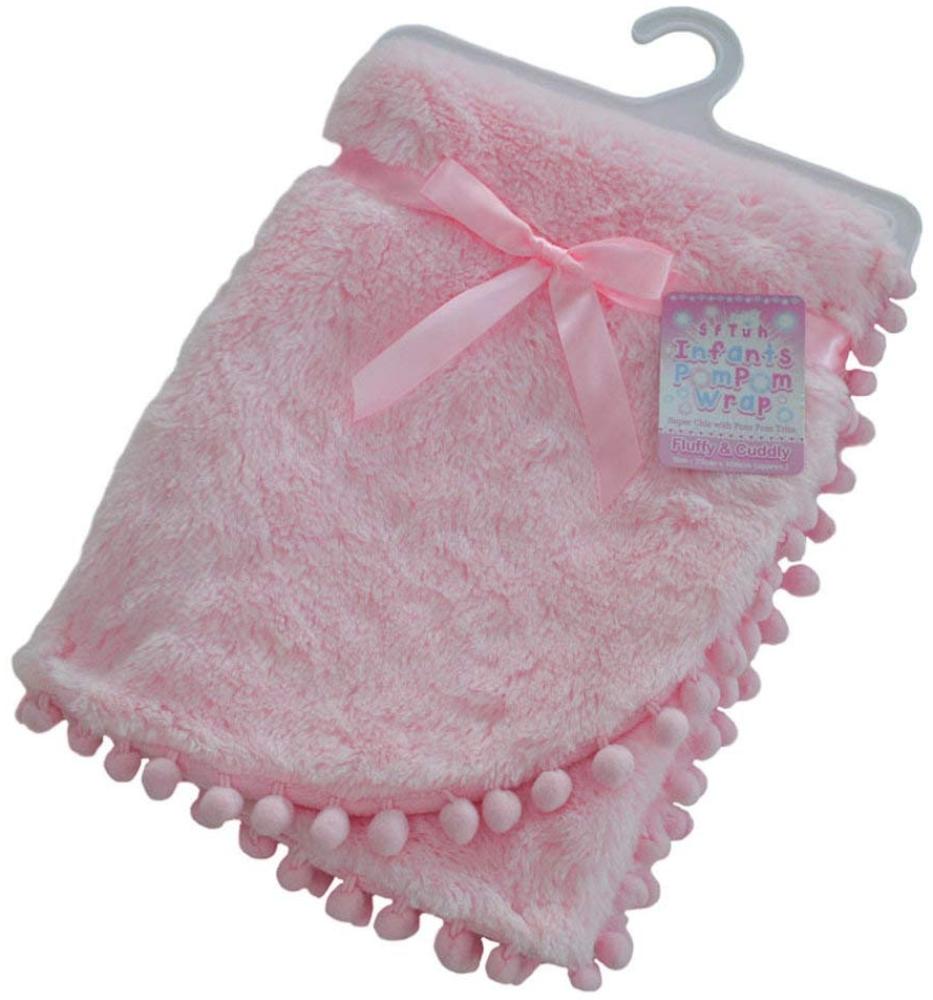 Soft Touch Babydecke PomPom 75 x 100 cm rosa Bild 1