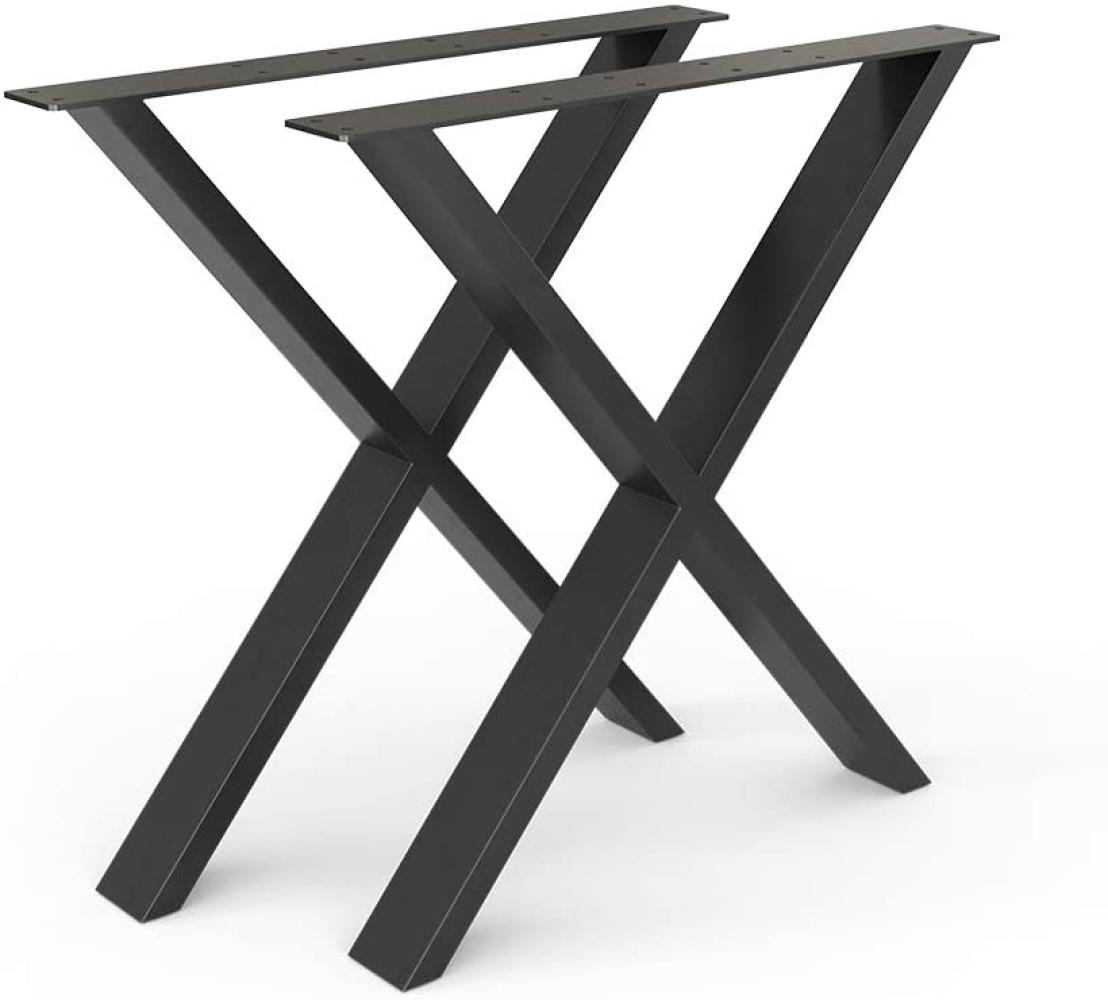 Vicco Loft Tischkufen X-Form 72cm Tischbeine DIY Tischgestell Esstisch Möbelfüße Bild 1