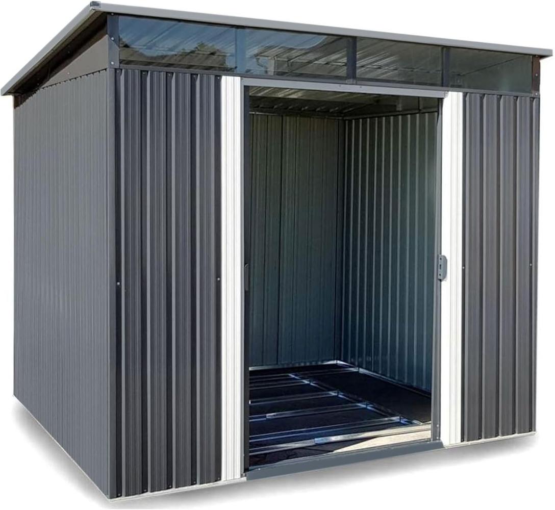 osoltus Metall Gerätehaus Pultdach Geräteschuppen 238cm x 238cm 5,6m² Bild 1