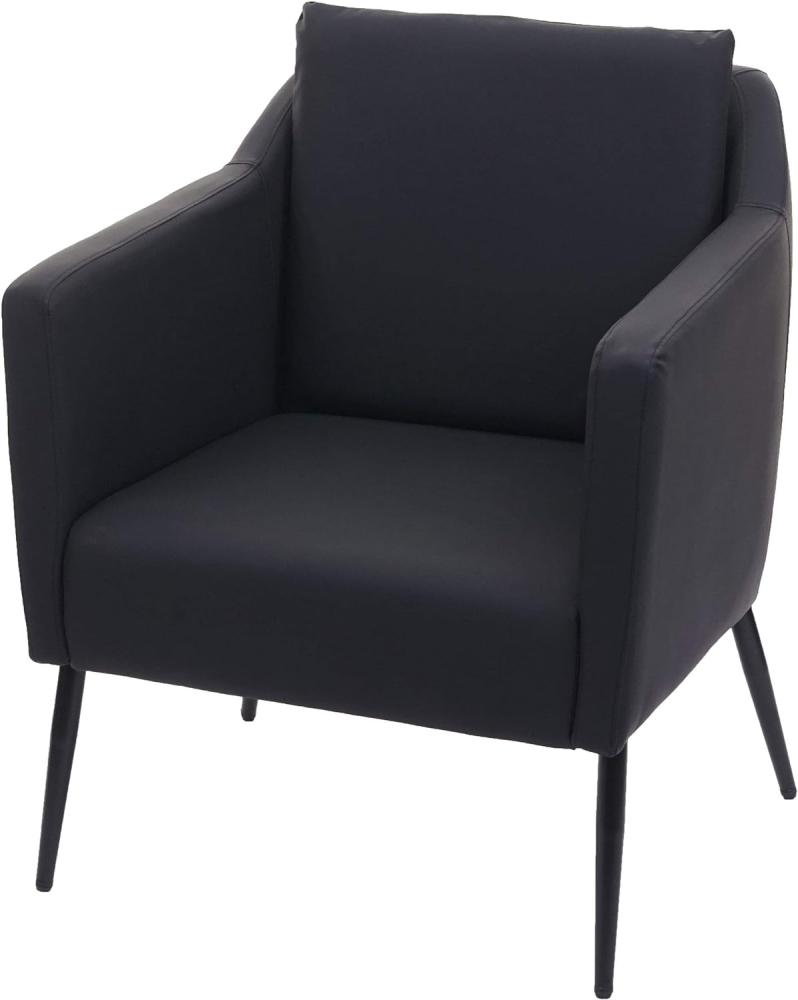 Lounge-Sessel HWC-H93a, Sessel Cocktailsessel Relaxsessel ~ Kunstleder schwarz Bild 1