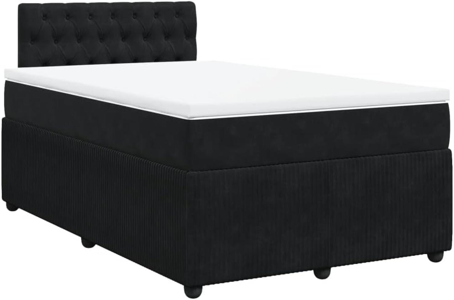 Boxspringbett mit Matratze Schwarz 120x190 cm Samt 3289994 Bild 1