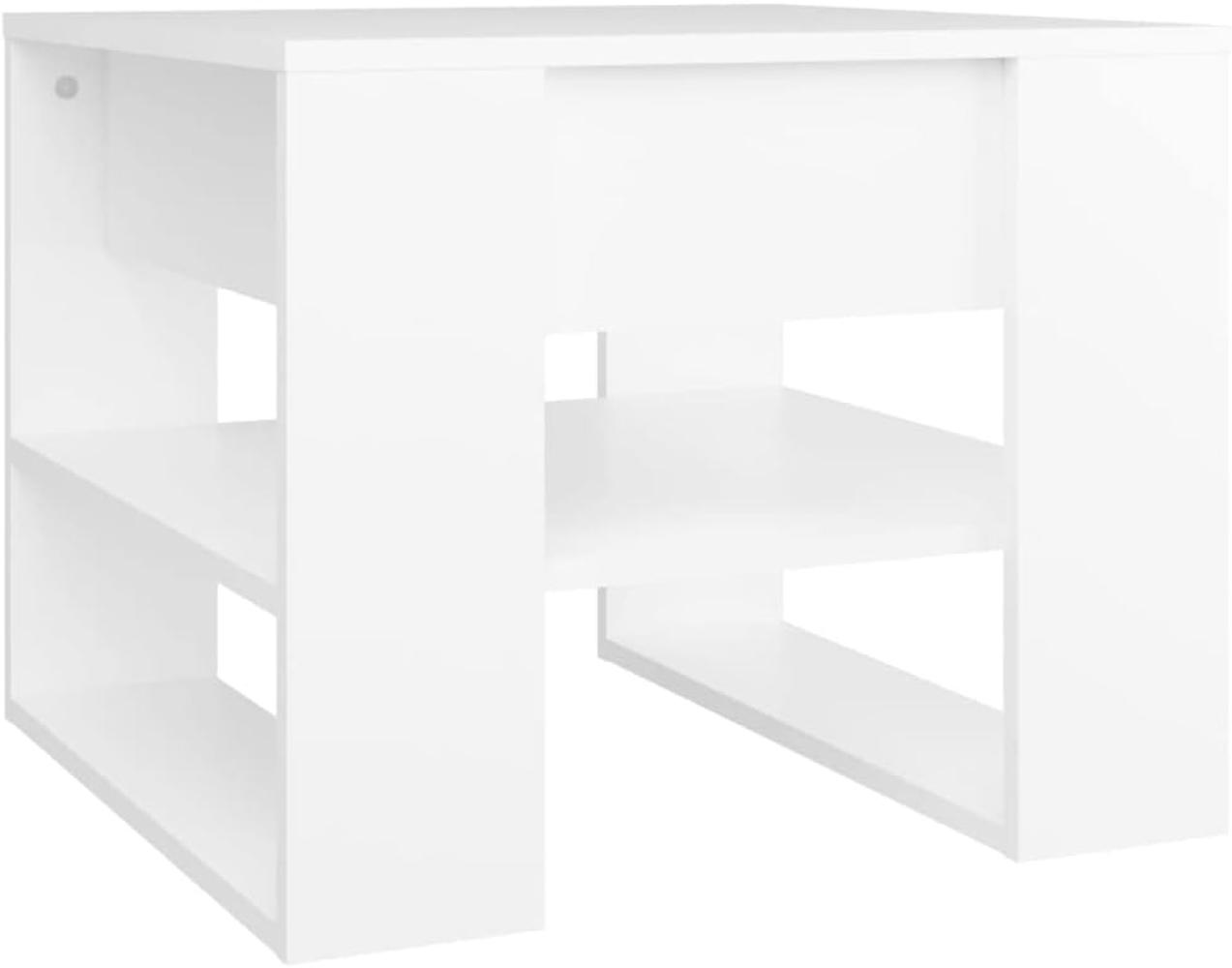 Couchtisch Weiß 55,5x55x45 cm Holzwerkstoff Bild 1
