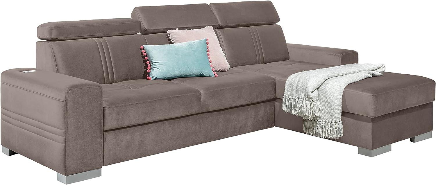 99rooms Neilo Ecksofa Velours ESITO Beige Rechts ohne Bild 1