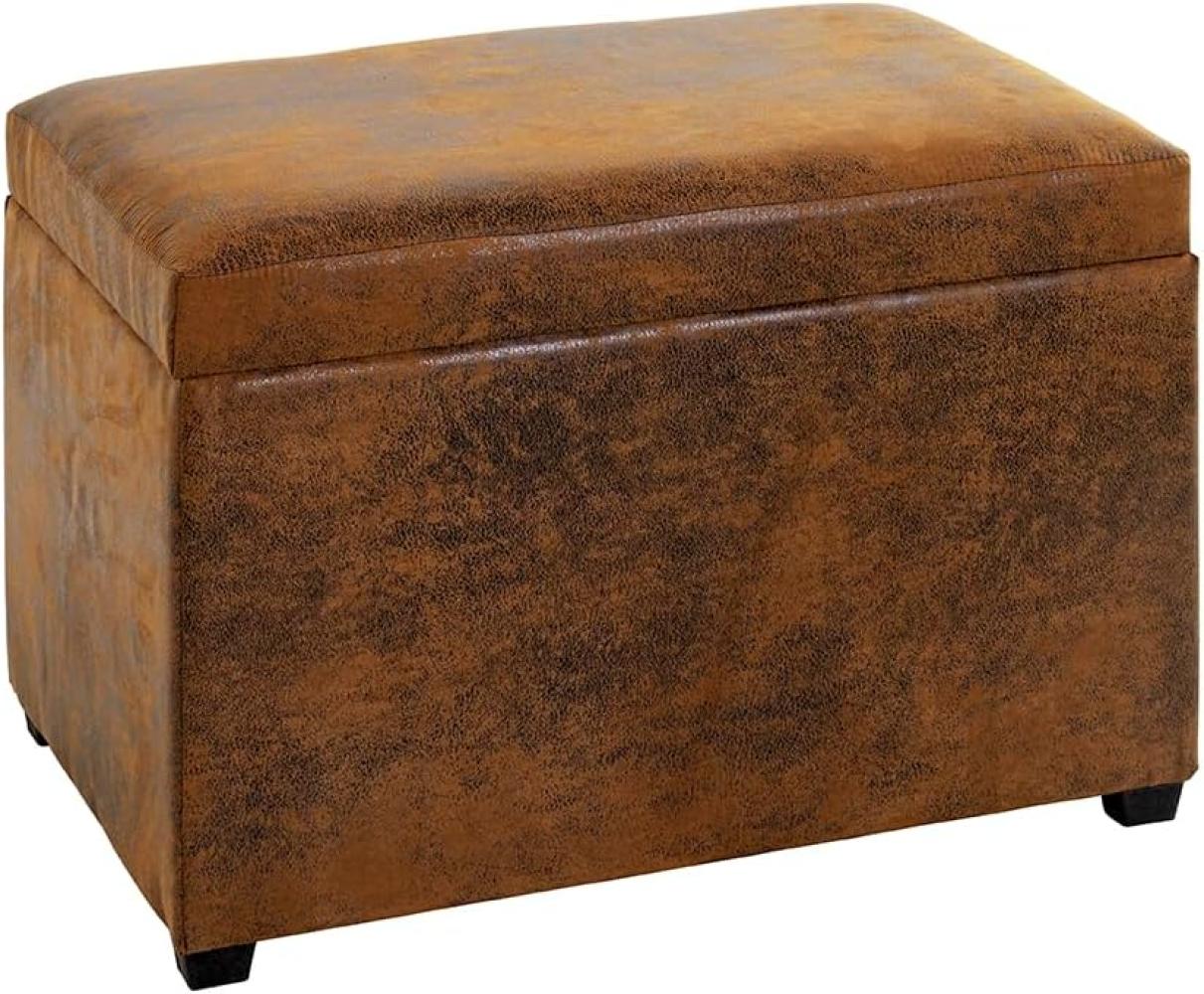 Haku-Möbel Sitztruhe, MDF, Vintage-braun, T 39 x B 58 x H 42 cm Bild 1