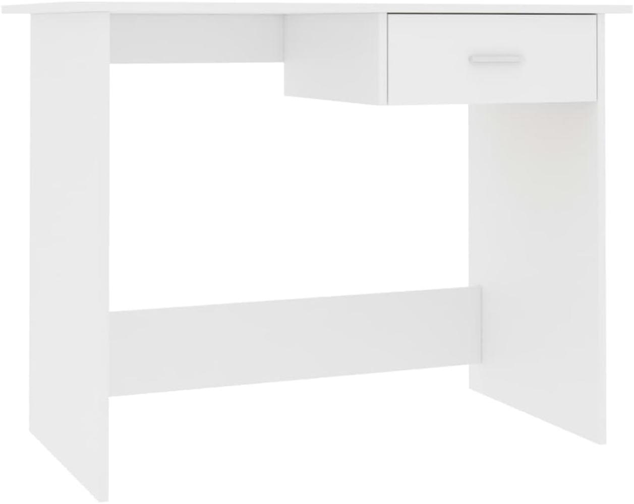 vidaXL Schreibtisch Weiß 100×50×76 cm Spanplatte [800549] Bild 1