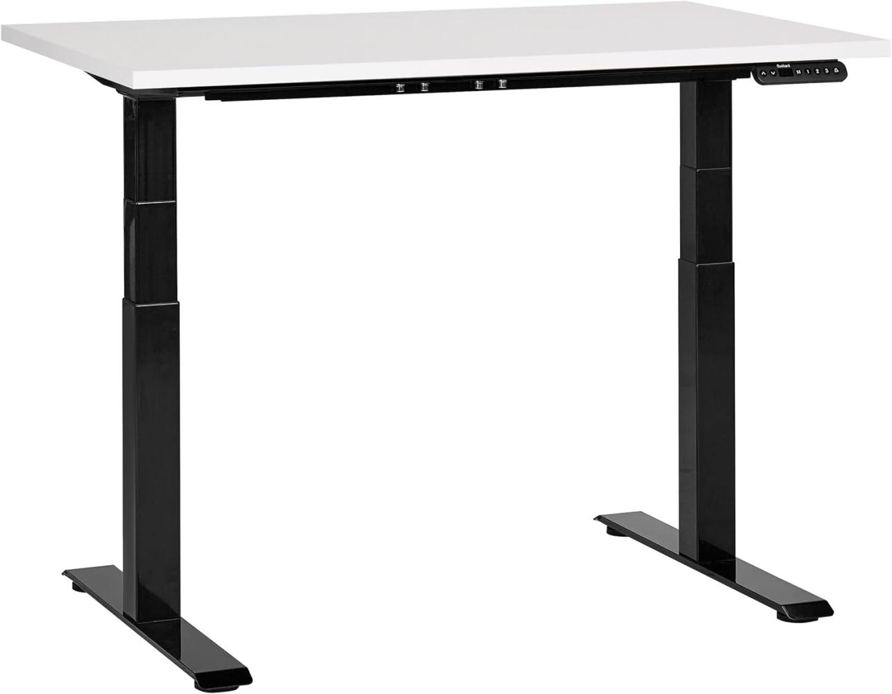 Schreibtisch weiß schwarz 120 x 72 cm elektrisch höhenverstellbar DESTINES Bild 1