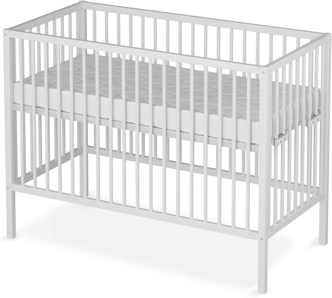 Baby Beistellbett Dreamy 60x120 cm mit Matratze, weiß 4 in 1 mit Umbauseite - Sämann Bild 1