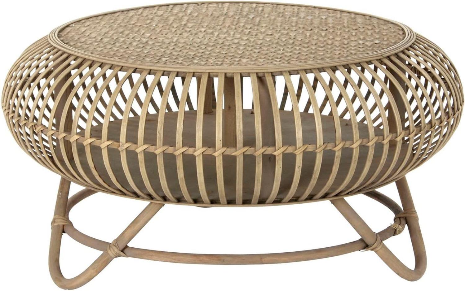 DKD Home Decor Beistelltisch DKD Home Decor Rattan (75 x 75 x 40 cm) Bild 1