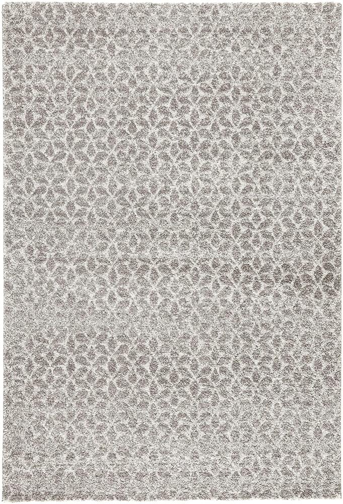 Hochflor Teppich Impress Grau Taupe Creme 120x170 cm Bild 1