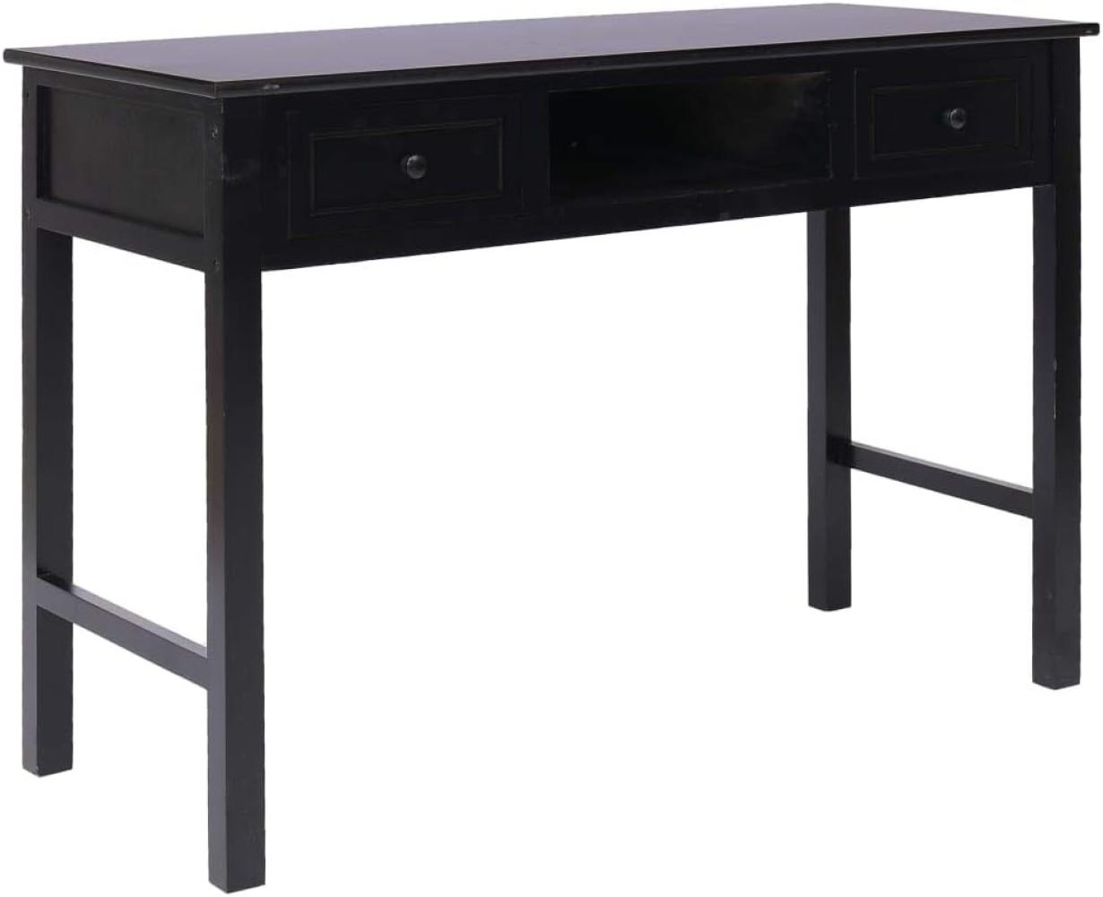 Schreibtisch, Holz Schwarz, 110 × 45 × 76 cm Bild 1