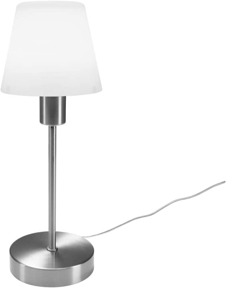 Tischleuchte MATHA mit Touch Dimmer - Glasschirm weiß, Höhe 32cm Bild 1