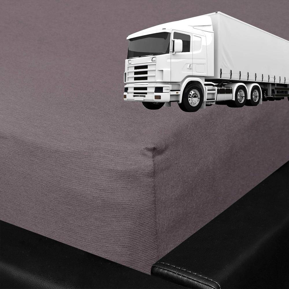 BettwarenShop Spannbettlaken für LKW Truck Matratzen | 60x200 cm | graphit Bild 1