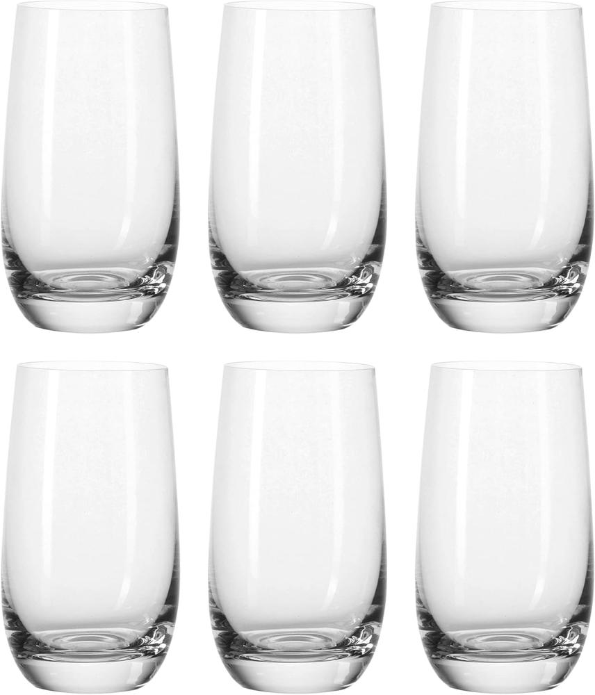 Leonardo Tivoli Trink-Gläser 6er Set, spülmaschinenfeste Wasser-Gläser, Trink-Becher aus Glas im modernen Stil, groß, 390 ml, 020965 Bild 1